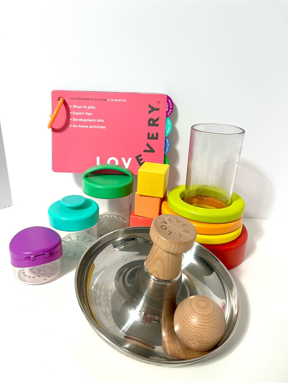Montessori-Inspired Stacking & Sensory Play Set - Multicolor Lovevery